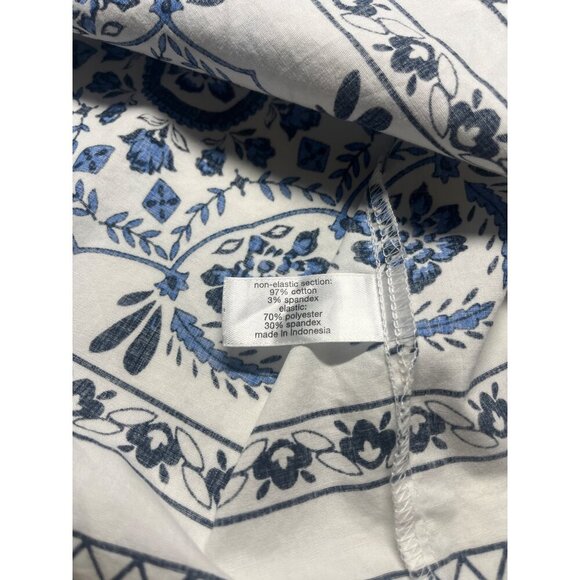 Lane Bryant Top Blue and White Fair Isle Tank Top Plus Size 18 - Picture 5 of 6